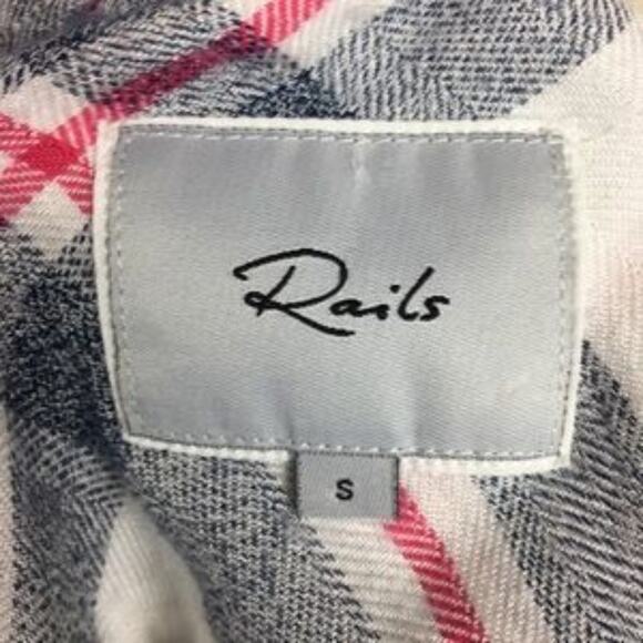 Rails Red, White and Navy Plaid Button Down Sm - Picture 7 of 7